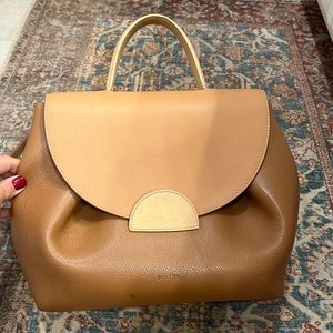 Polene numero un-trio camel textured bag